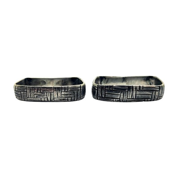 Geometric Design Silver 4pc Belt Buckle Set #10984 main image 7